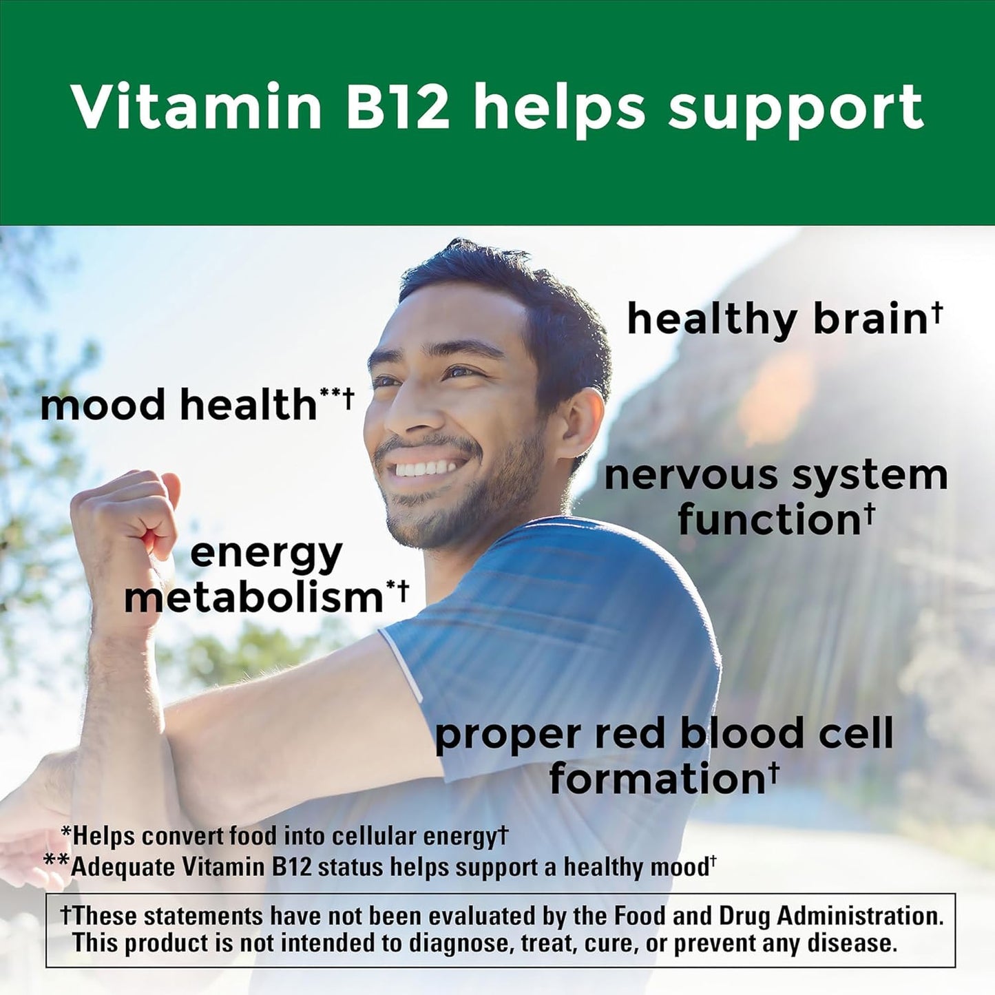 Nature Made Vitamin B12 1000 mcg, Easy to Take Sublingual B12 for Energy Metabolism Support