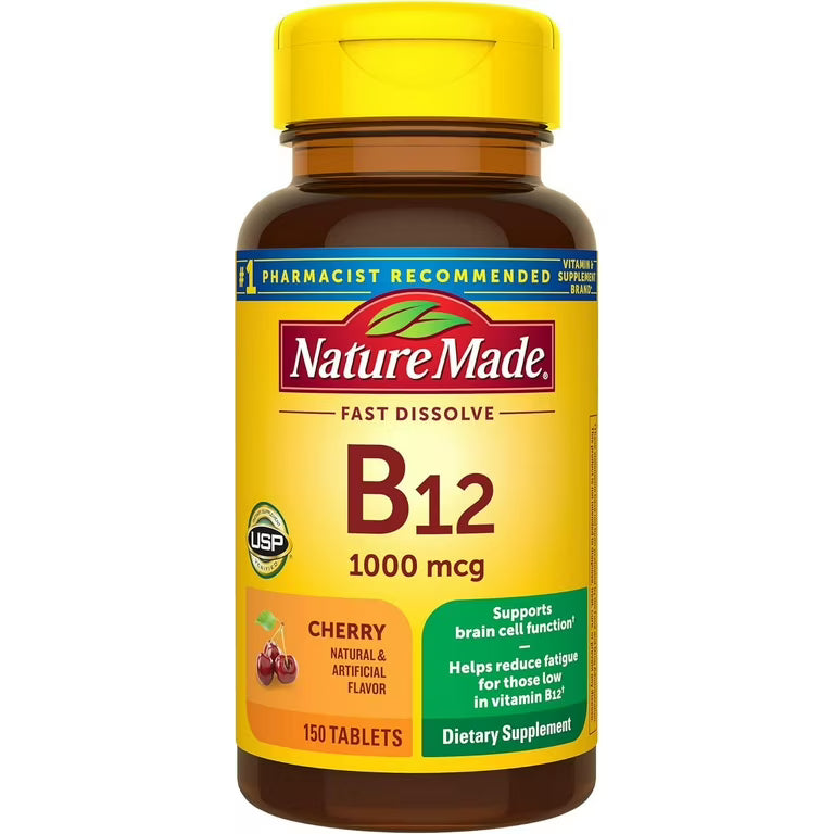 Nature Made Vitamin B12 1000 mcg, Easy to Take Sublingual B12 for Energy Metabolism Support