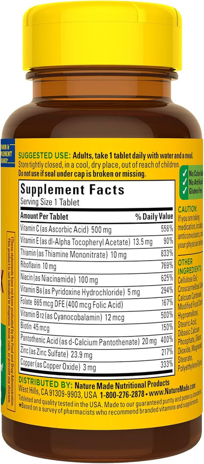 Nature Made Stress B Complex with Vitamin C and Zinc 75 Tablets, 75 Day Supply